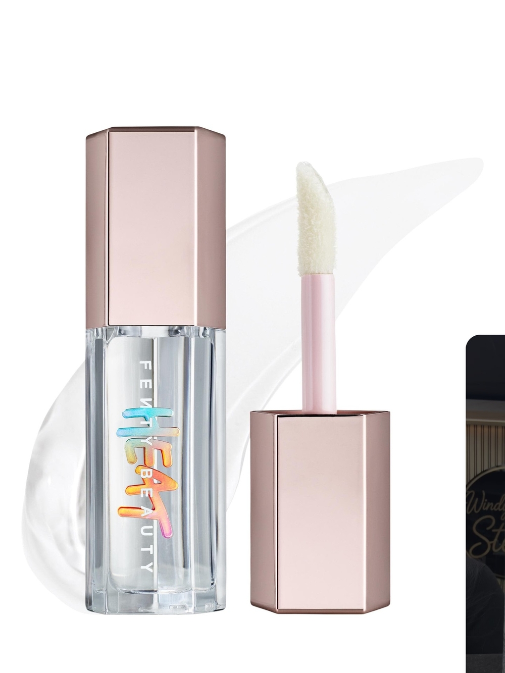 Fenty Beauty Clear Lip Gloss in Glass Slipper Heat Full Size NIB